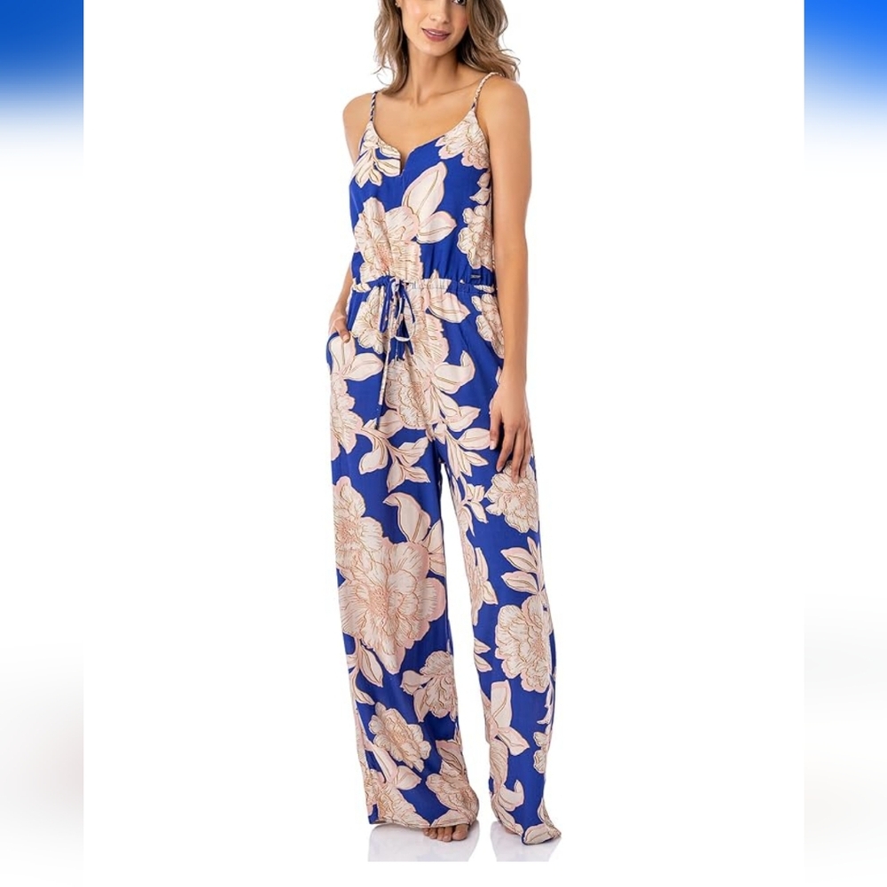 Floral Blue Jumpsuit